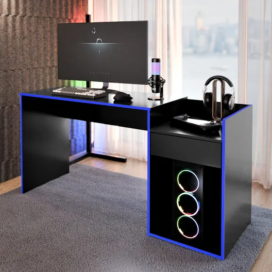 Mesa Gamer Para Computador Escrivaninha E Estudo Modelo Eros