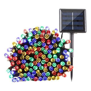 Pisca Pisca Cordão Solar Natal Led 100 Lampadas 10m Cores Pisca Pisca Cordão Solar Natal Led 100 Lampadas 10m Cores