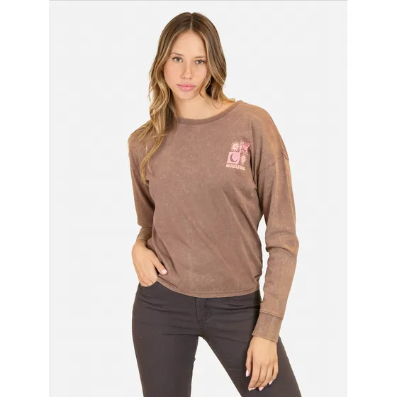 Polera Ml Tidal Café Mujer Maui And Sons