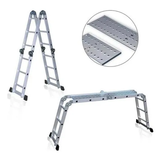 Escalera Andamio 3.4 Mts 12 Escalones + Chapones