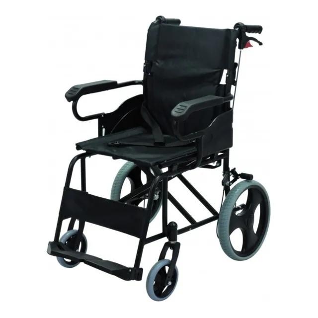 Silla De Ruedas Transporte Liviana Fácil Espaldar Abatible