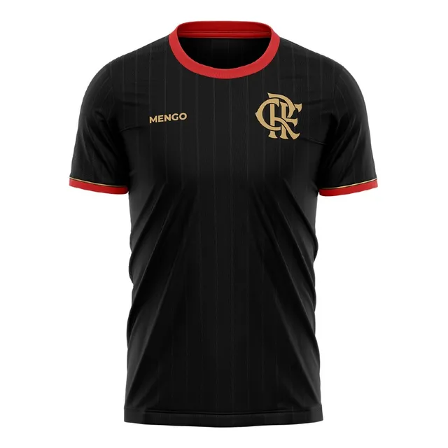 Camisa Flamengo Dry Preta Símbolo Oficial Licenciada