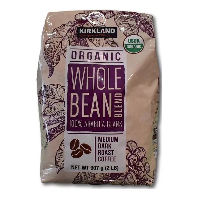Café en en grano Kirkland Coffee Tostado en bolsa sin TACC 2 lb
