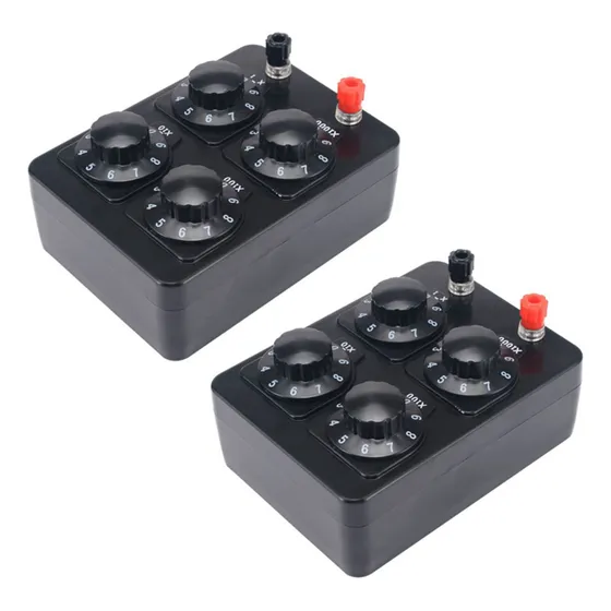 Caja De Resistencia Simple De 2 X 0-9999 Ohmios, Precisión V