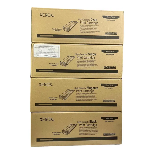 Paq 4 Pzas Toner Original Xerox Phaser 6180 Alto Rendimiento