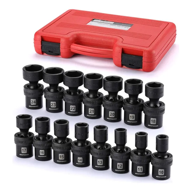 Enchufe De Impacto Universal Mixpower, 15 Piezas, 1/2 Uni...