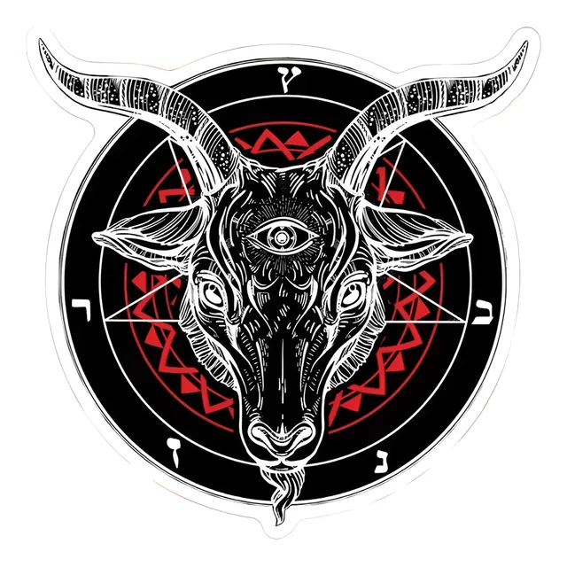 Stickers Calcomanias Demonios Satánico Belcebú Gótico X50
