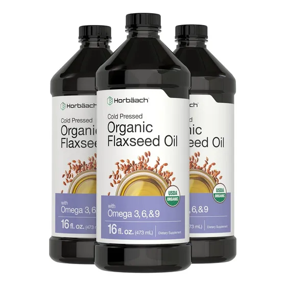 Suplemento Aceite De Linaza Orgánico Paquete 3 Unidades