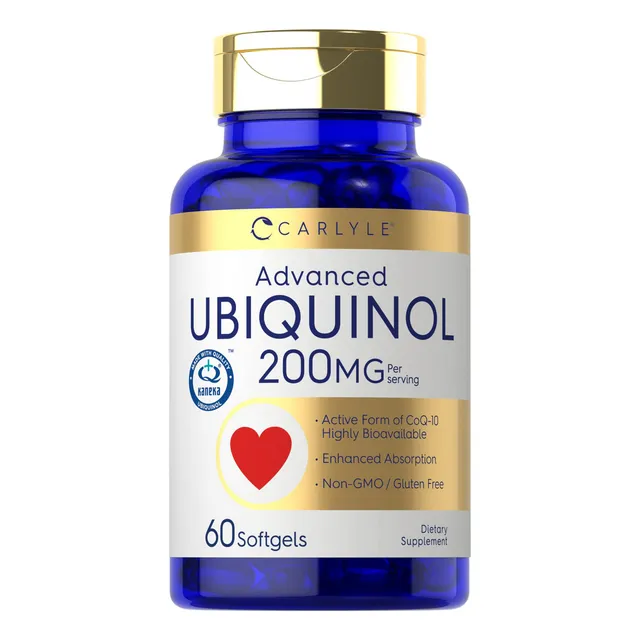 Suplemento de ubiquinol Carlyle 200 mg 60 cápsulas blandas