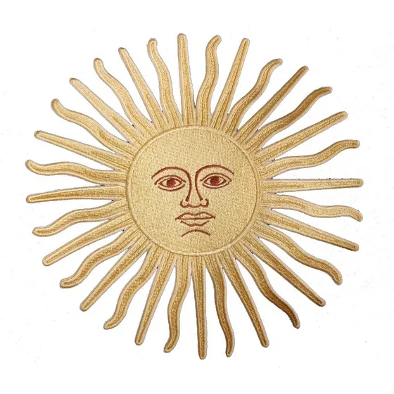 Parche Aplique Bordado Sol De Mayo Bandera Argentina