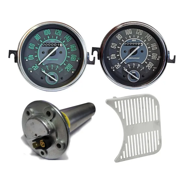 Kit Velocímetro Fusca 200kmh C/ Nível Comb + Bóia + Grade