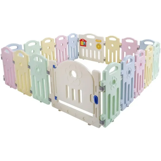 Corral De Plástico Para Bebés Y Niños Playpen 18 Paneles