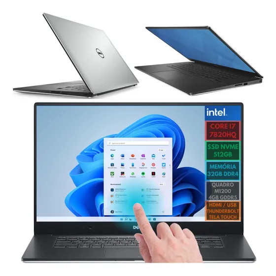 Notebook I7 Tela Touch 15.5 Ssd 512gb 32gb Usb C Hdmi Win 10