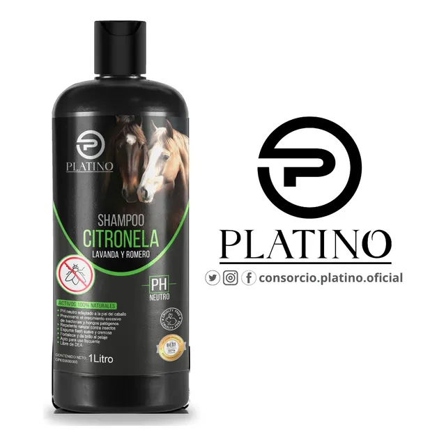 Shampoo Citronela Equino De Consorcio Platino