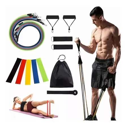 Set Bandas Elasticas Kit Bandas Resistencia Ejercicio 16 Pz