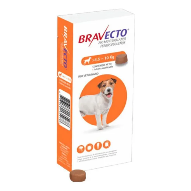 Bravecto 250mg. (4.5 - 10 Kg)