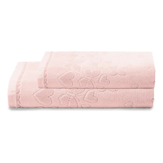 Jogo Toalha Banho E Rosto 2 Romance Aveludada Döhler Cor Rosa