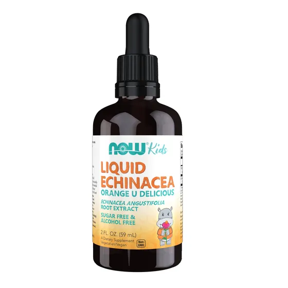 Equinácea Líquida Supplements Now Foods Kids, 60 Ml, Con Got