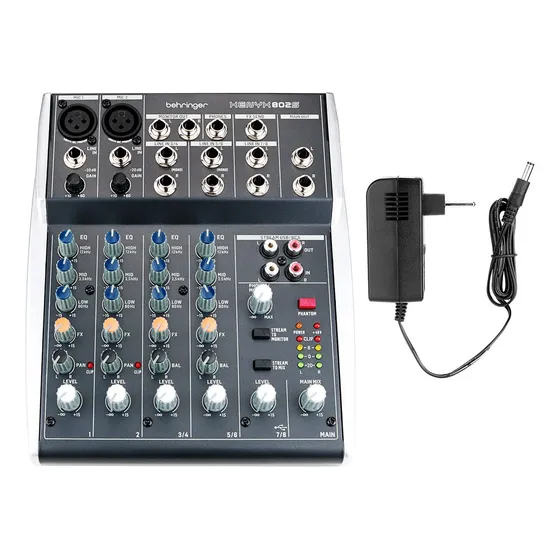 Consola Behringer Xenyx 802s Mixer de 8 entradas com interface USB