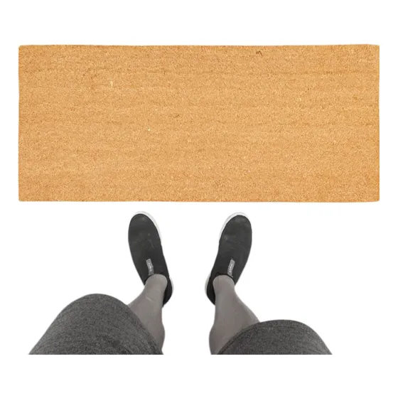 Felpudo Coco Natural 50x120 Liso Grueso Antideslizante Deco