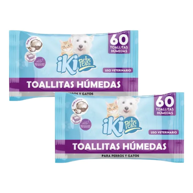 Toallas Humedas Limpieza Mascota X2 - Unidad a $558