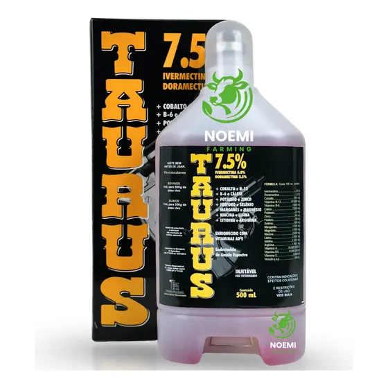 Taurus Doramectina 7.5% 500ml Limpeza Total Vermes Parasitas