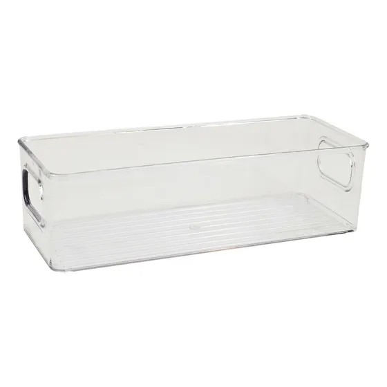 Caja Organizadora Cesta Acrílico Multiuso Cocina 25 Cm Color Transparente