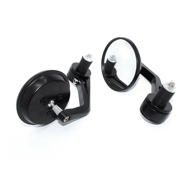 Espejo Moto Negro Para Manubrio Juego