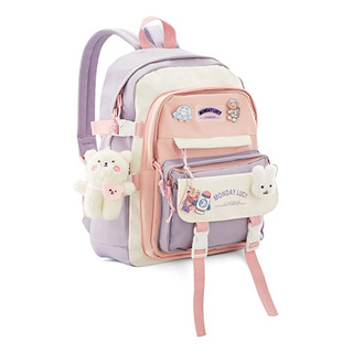 Mochila Kawaii Para Niñas Con Colgante De Oso Mochila Kawaii Para Niñas Con Colgante De Oso