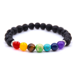 Pulseira 7 Chakras Difusora 100% Rochas Naturais E VulcĂąnica Pulseira 7 Chakras Difusora 100% Rochas Naturais E VulcĂąnica