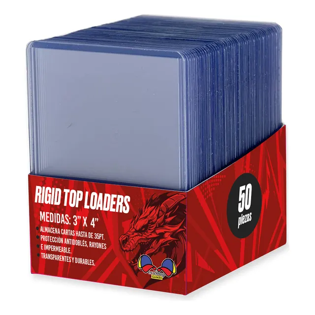 Funda Rígida Toploader Para Cartas Tcg Pokemon Magic 50pzas Idioma Español