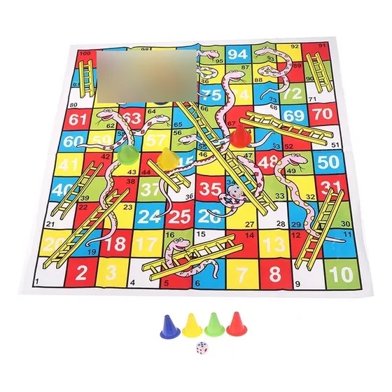 Juego Familiar 4 Jugadores Escalera Y Serpiente 76x78cm