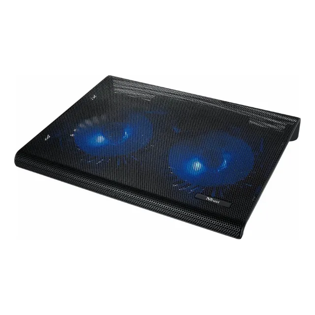 Soporte De Enfriamiento Trust Portátil Azul Con Ventiladores Color Negro