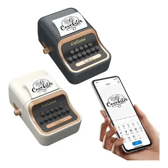 Mini Impresora De Etiquetas Adhesivas Con Bluetooth Portáti