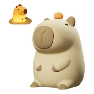 Luminaria Noturna Infantil Led BebĂȘ Silicone Capivara Abajur CĂșpula Laranja-claro Estrutura Nude 127/220v Luminaria Noturna Infantil Led BebĂȘ Silicone Capivara Abajur CĂșpula Laranja-claro Estrutura Nude 127/220v