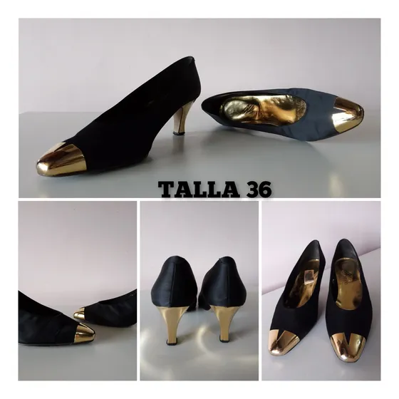 Zapatos Dama Vestir Clásico Usado Talla 36 Y 37 Tacón Bajo