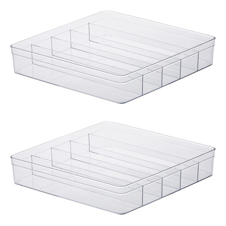 2 Organizador Sutiã, Roupas, Talheres 36,5x36,5x7,5cm 1129 Cor Transparente 2 Organizador Sutiã, Roupas, Talheres 36,5x36,5x7,5cm 1129 Cor Transparente
