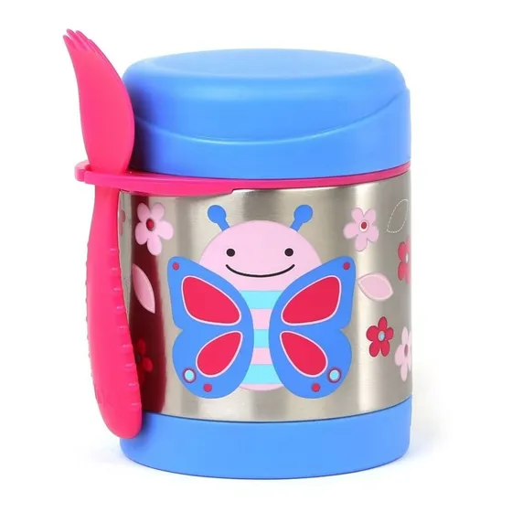 Pote Térmico C/ Talher Skip Hop Zoo Borboleta Papinha Frutas