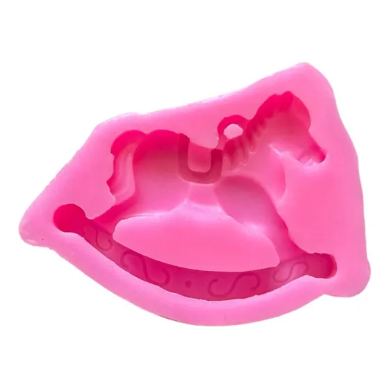 Molde De Silicona Caballo Mecedor Colgante Resina