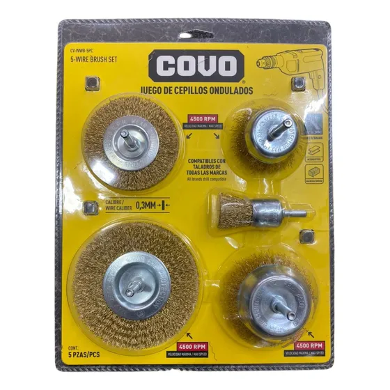 Cepillos Alambres Circular Set 5 Pzas Covo Cod: 2510163
