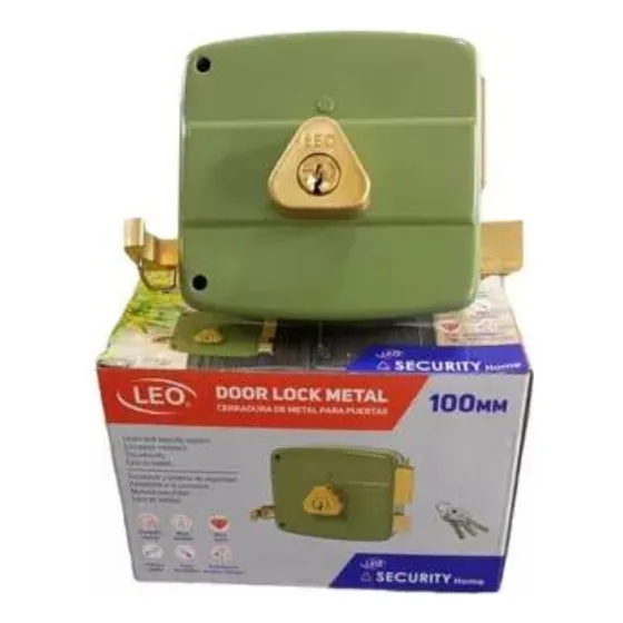 Cerradura De Sobreponer Cilindro Fijo Con 3 Pases Marca Leo