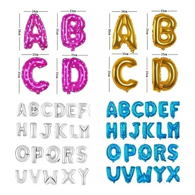 Globos De Letras Y Números 16 PuLG. Varios Colores.