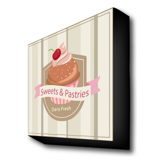 Letreroluminoso 3d Para Exterior Sweets And Pastries Cupcake Letreroluminoso 3d Para Exterior Sweets And Pastries Cupcake