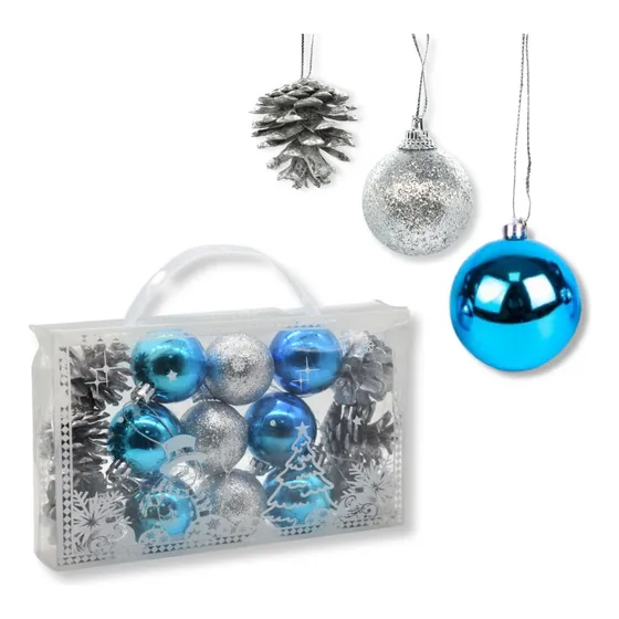 Chirimbolos Y Piñas Bolas Adorno Árbol De Navidad X 15