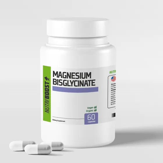 Bisglicinato De  Magnesio 500 Mg  60 Capsulas Veganas