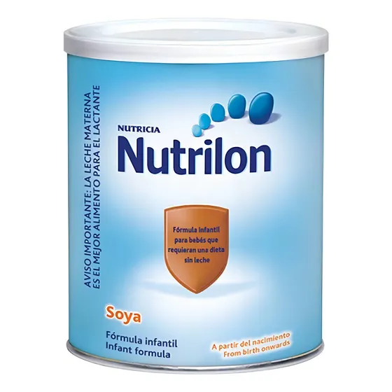 Leche de fórmula en polvo Nutricia Nutrilon Soya en lata de 1 de 400g - 0 meses a 2 años