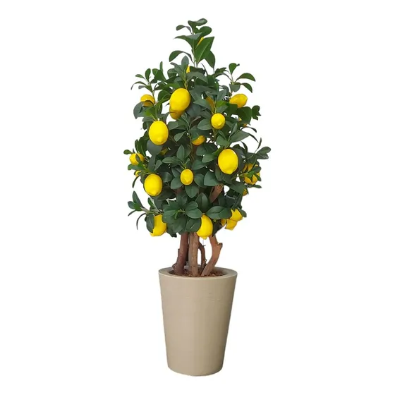 Árvore De Limão Siciliano Ficus Planta  Artificial+vaso 