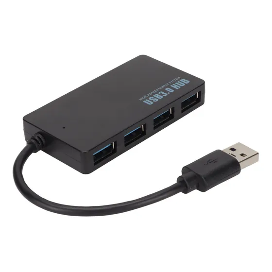 Hub Usb 3.0 Ultradelgado Portátil De 4 Puertos De 5 Gbps De