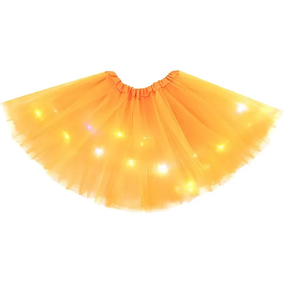 Tutu Con Luz Led Para Nena Cotillon Disfraz Tul Pollera