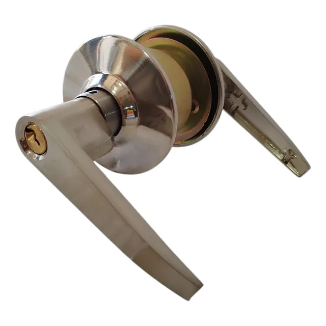 Cerradura Con Manillas Plateada Para Puertas